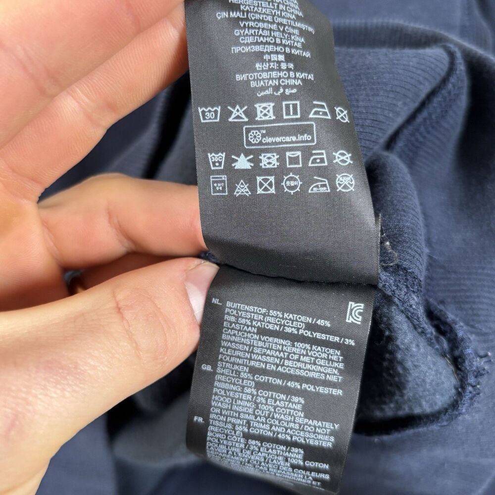 G-Star Raw Pullover Hoodie Men’s Small Navy Blue Activewear Gym Premium Running - Picture 5 of 9